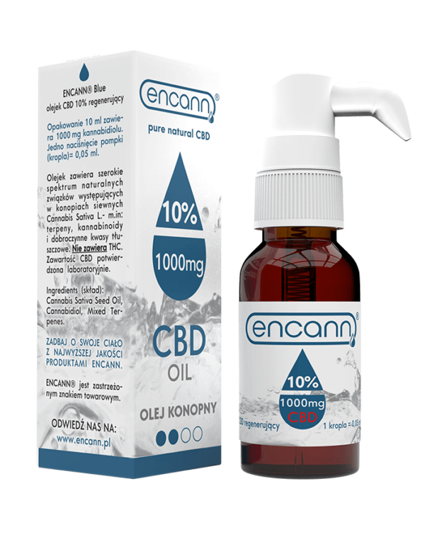 3000 mg cannabidiol cannabis drops with applicator from Polish company ENCANN